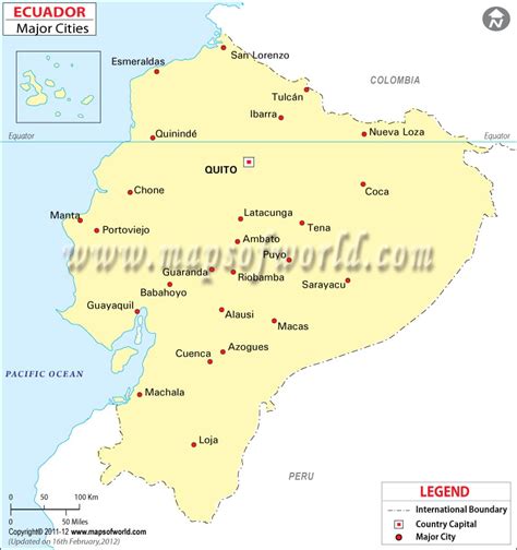 Ecuador cities: the capital, Islands, largest cities & more .
